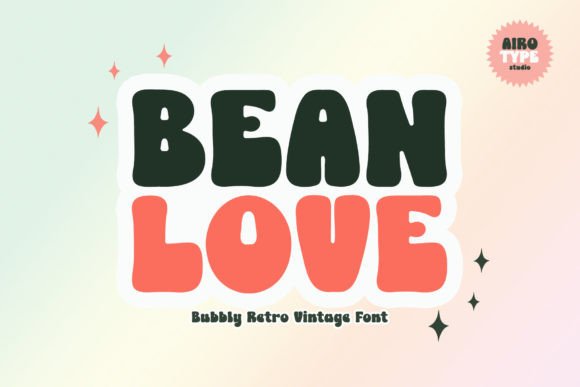 Bean Love: A Bold, Retro Display Font for Handmade Charm
