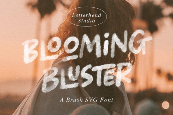 Blooming Bluster: A Textured Display Font for Handmade Brands