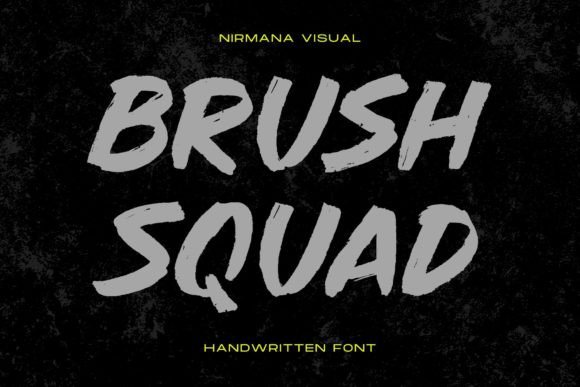 Brush Squad: A Dry Brush Display Typeface for Handmade Charm