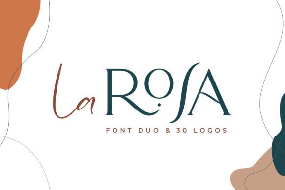 La Rosa Duo: Elegant Serif + Script Font for Handmade Brands