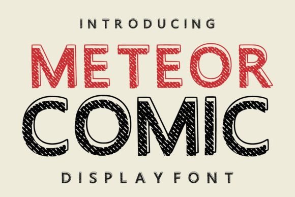 Meteor Comic: A Bold Display Font That Grabs Attention