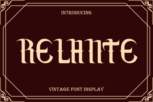 Relante: A Vintage Display Font That Elevates Your Brand