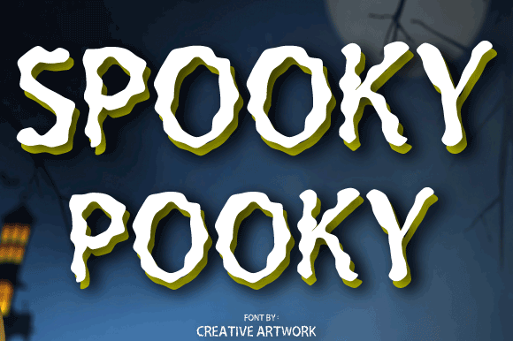 Spooky Pooky: A Playful Display Font for Halloween Branding