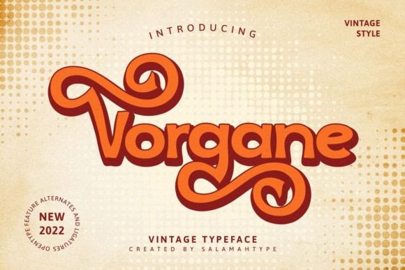 Vorgane: A Vintage Display Typeface That Adds Character to Real Branding Projects